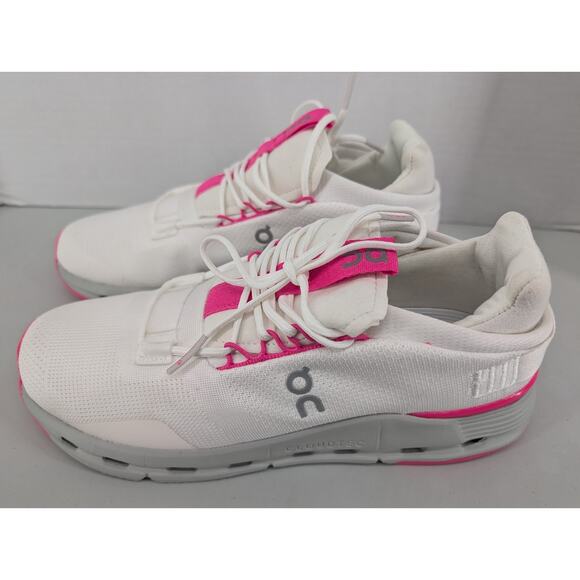 On Cloud Cloudnova Pink & White Running Shoes 10 M / 11.5 W